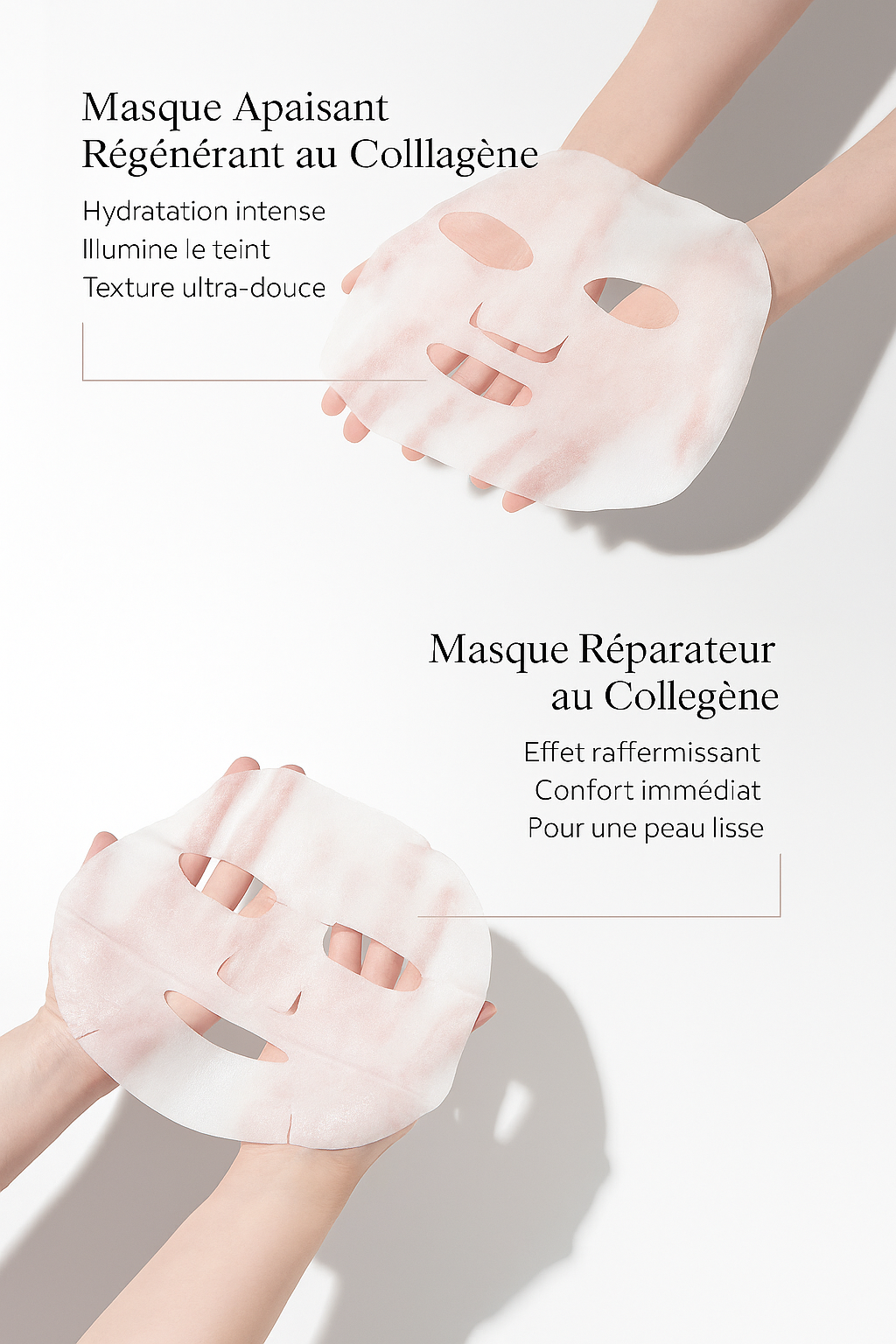 🌸 Masques au collagène hydratants